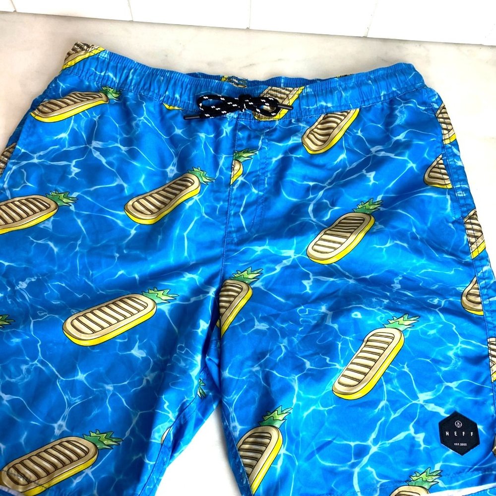 Neff Swim Trunks Pineapple Float Waves Swimwear, … - image 1